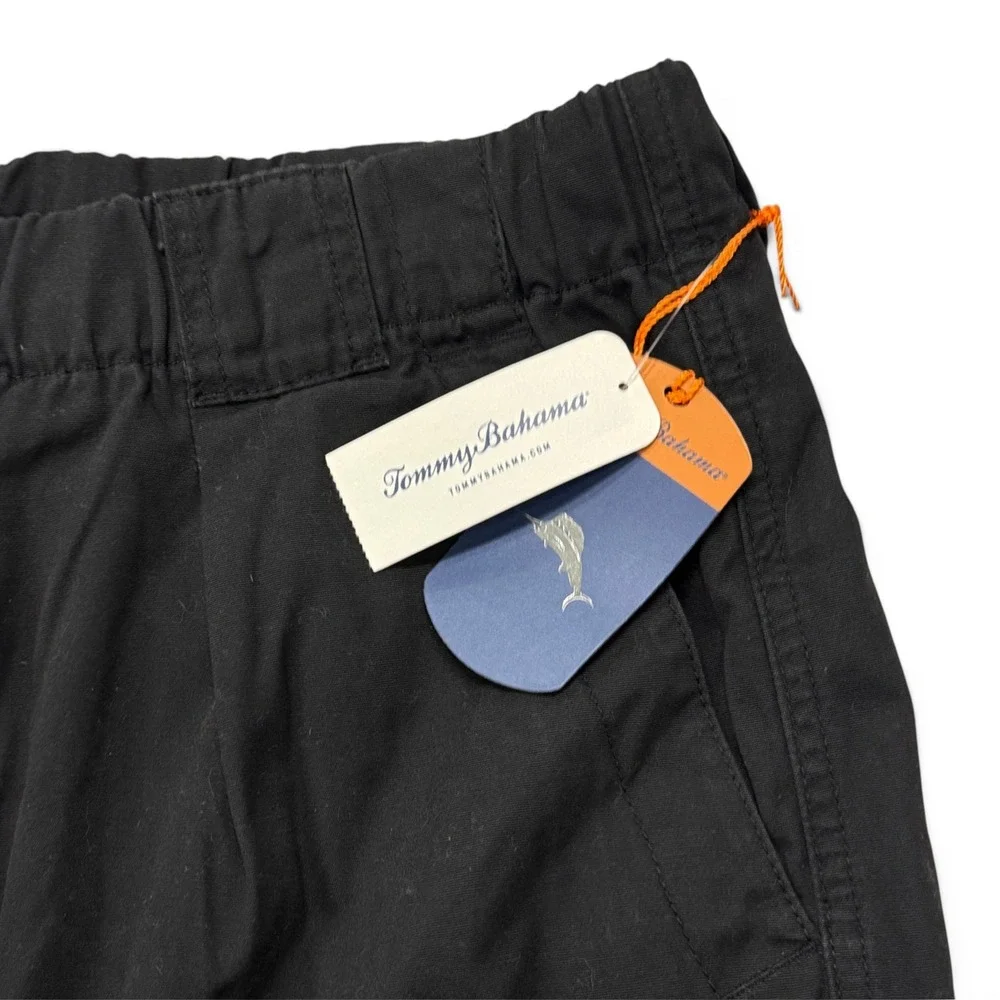 Tommy Bahama Mens Black Survivor Cargo Shorts LT Cotton Large Tall NWT